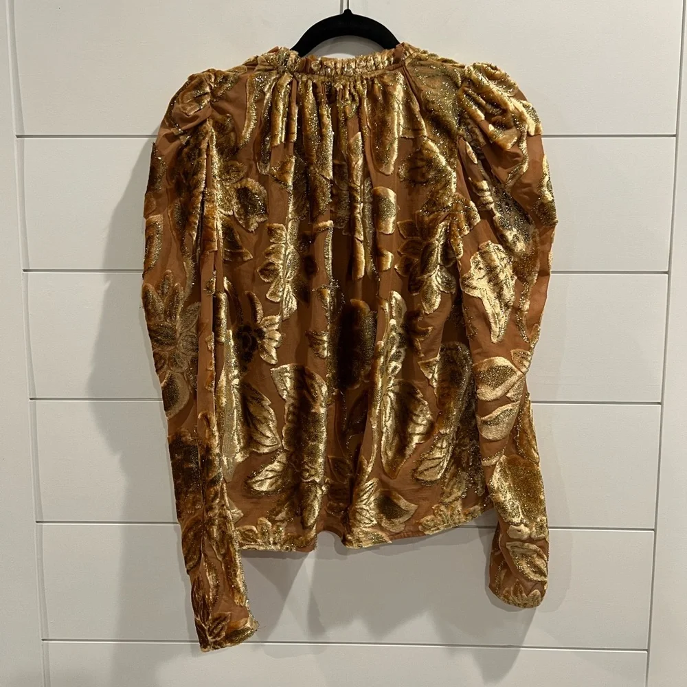 Ulla Johnson rose gold Camilla blouse - Picture 10 of 12